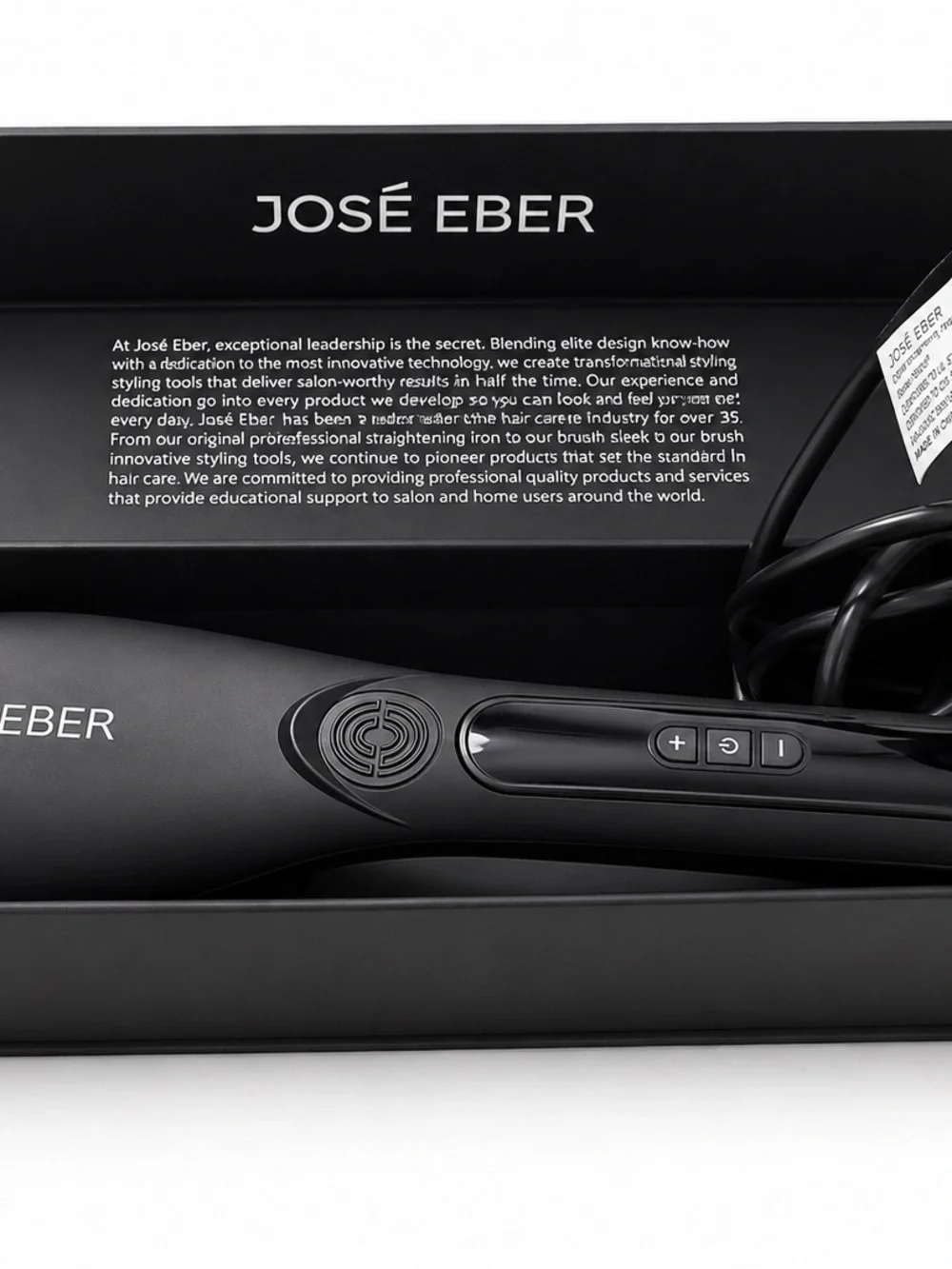 José Eber Black Hair Straightening Brush